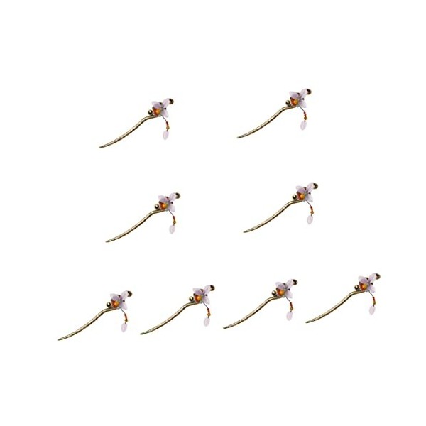 LALAFINA 6Pcs Alliage Vintage Fleur Épais Et Faire Des Épingles En Bois Baguettes Charmes Épingle À Gland Accessoires Bâtons 