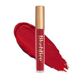 BlushBee Lip Nourishing Vegan Liquid Lipstick, Natural Matte Lip colour, 100% Vegan, Highly Pigmented, Lipstick- Lit Met - Re