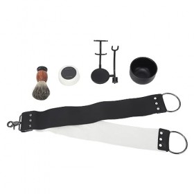 ANGGREK Kit de Rasage pour Homme, Ensemble Doutils de Rasage de Barbe avec Support de Rasoir, Bol de Rasage, Chiffon Daffût