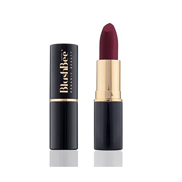 BlushBee Lip Nourishing Organic Vegan Lipstick, Wine Waltz - 4.2 Gms.