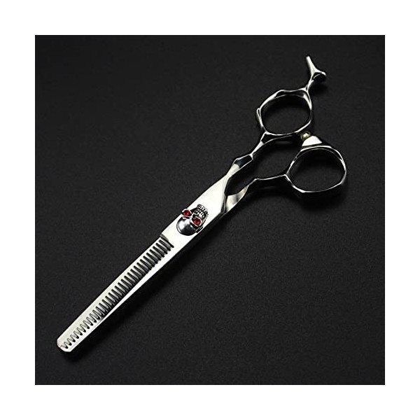 ciseaux de coiffeur Ciseaux De Coupe De Cheveux, 6 Pouces Argent Crâne Salon De Beauté Outils De Coupe Salon De Coiffure Cise