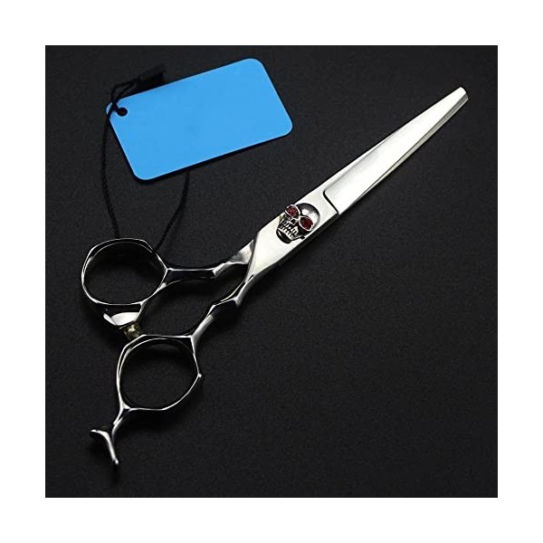 ciseaux de coiffeur Ciseaux De Coupe De Cheveux, 6 Pouces Argent Crâne Salon De Beauté Outils De Coupe Salon De Coiffure Cise