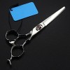 ciseaux de coiffeur Ciseaux De Coupe De Cheveux, 6 Pouces Argent Crâne Salon De Beauté Outils De Coupe Salon De Coiffure Cise