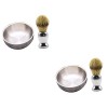 LALAFINA 4 Pièces Barbe Maison Et Accessoires Pain Rasage Pour Crème Brosse En Acier Grands Outils Professionnels Outil Homme