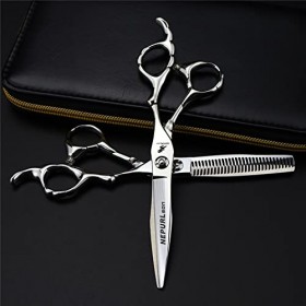 leybold Ciseaux De Coiffure Professionnels, Cisailles De Rasoirs De Coiffure De 6,0 Pouces, Texturé Ciseaux Set, Léger Et Dur