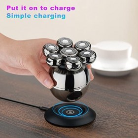 Coupe-cheveux électrique, 7 têtes de coupe raccourcissent le temps de rasage, chargent la lumière daffichage, rasoir intelli