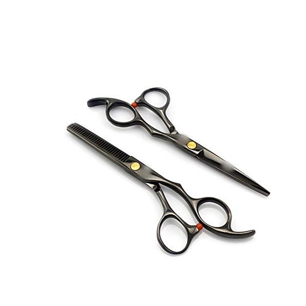 Outils de coupe des cheveux Ciseaux noirs de ménage de coiffure de galvanoplastie, outils de coupe de cheveux de ciseaux de c