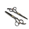 Outils de coupe des cheveux Ciseaux noirs de ménage de coiffure de galvanoplastie, outils de coupe de cheveux de ciseaux de c