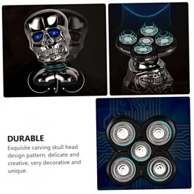 minkissy Tondeuse à Cheveux Rasoirs Rotatifs Secs Humides Outils De Soin Des Cheveux Rasoir Électrique Tondeuse à Moustache C