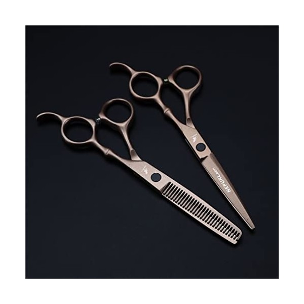 KOAIEZ 6,0 Pouces dor Professionnel en Acier Inoxydable Salon De Coiffure De Coiffure Cisailles Outils, Ensembles De Ciseaux