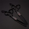 KOAIEZ 6,0 Pouces Noir Multifonctionnel Coiffure Coiffure Cisailles Ensemble, Kit De Ciseaux De Coupe De Cheveux Professionne