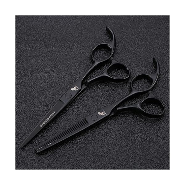 KOAIEZ Ciseaux De Coiffure Black Professionnel De 6,0 Pouces Black, Kit De Coiffure De Cisaillement De Coiffure Ciseaux De C