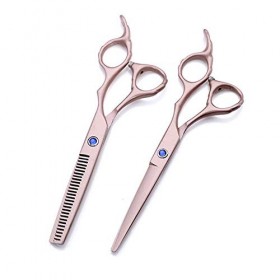 ciseaux de coiffeur Ciseaux de coupe de cheveux, 6 pouces Japon acier givré rose or coupe cheveux ciseaux coupe coiffeur coup