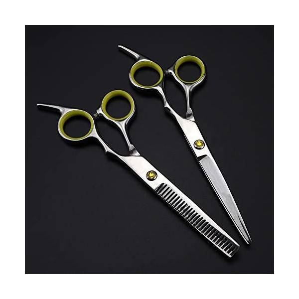 ciseaux de coiffeur Ciseaux De Coupe De Cheveux, 6 Pouces Professionnel Japon 440c Acier Jaune Gem Ciseaux De Cheveux Coupe O