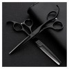 Cisailles de Coupe des Cheveux Ciseaux coiffeurs Noirs de 6 Pouces, amincissement des Cheveux, Ciseaux de Coiffure, Ciseaux d