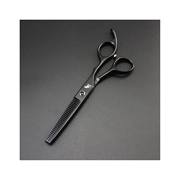 Xiaozhoukeji 6 Pouces Salon Noir Outils de Coupe de Cheveux Barbier Professionnel Coupes de Cheveux Ciseaux Ciseaux Ciseaux C