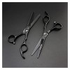 Xiaozhoukeji 6 Pouces Salon Noir Outils de Coupe de Cheveux Barbier Professionnel Coupes de Cheveux Ciseaux Ciseaux Ciseaux C