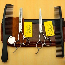 LBFXQ Ciseaux De Coiffure À Gauche Set, 5,5/6,0 Pouces Cisailles De Coupe Professionnelles en Acier Inoxydable, Kit De Coiffu