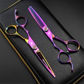 Handed Coupe 6.0 Pouces Cheveux Professionnel Gauche Ciseaux - Coiffure Ciseaux Dilution Haut de Gamme Set Salon 440C en Acie