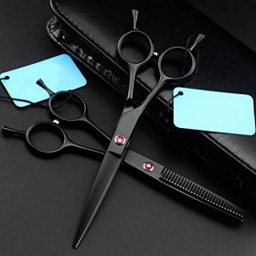 YQGOO Ciseaux de Coupe de Cheveux de Coiffeur Amincissants gauchers, Ciseaux de Coiffure, toilettage de Chien de Compagnie, C