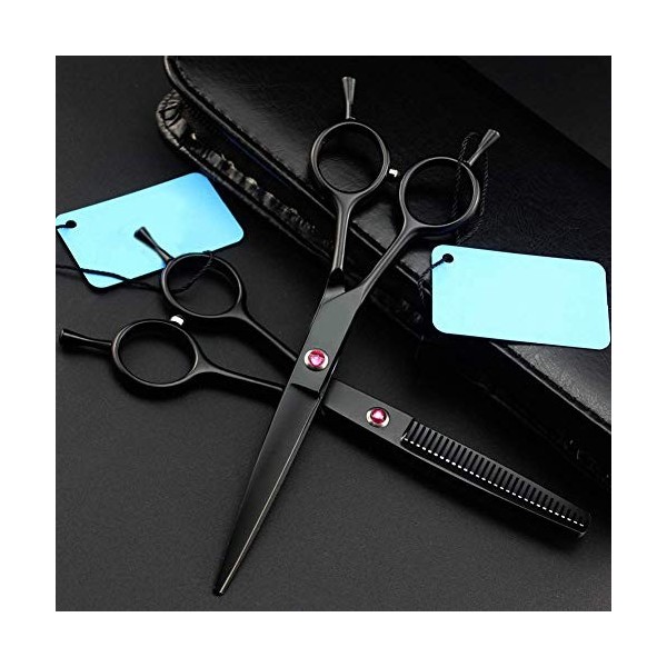 YQGOO Ciseaux de Coupe de Cheveux de Coiffeur Amincissants gauchers, Ciseaux de Coiffure, toilettage de Chien de Compagnie, C