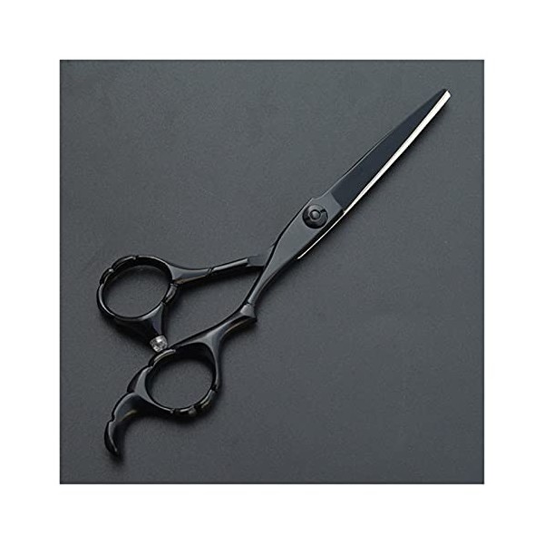 Ciseaux pour coupe de cheveux Ciseaux de barbier noirs de 5,5/6 pouces, ciseaux de coiffure, ciseaux de beauté, salon de coif