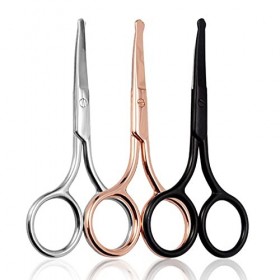 Ciseaux De Bureau, 1 pièces ciseaux à sourcils en acier inoxydable tondeuse à sourcils sourcils cils nez cheveux ciseaux manu