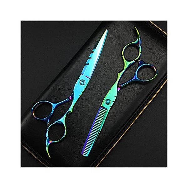 Cheveux Ciseaux Professionnel 440C 6 Ciseaux de cheveux verts Coupes de coiffure Ciseaux Ciseaux Ciseaux Ciseaux Ciseaux C