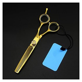 OUYOXI 6 pouces Golden Hairdressing Scissors, Scissors d’amincissage, Ciseaux de barbier, Ciseaux plats, Ciseaux de coiffure 