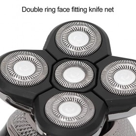 Rasoir à tête chauve, brosse nettoyante pour le visage imperméable, kit de toilettage, rasoir multifonctionnel, tondeuse à ch