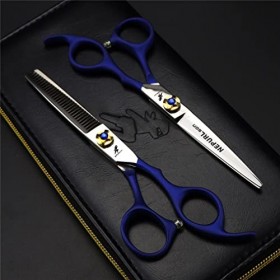 KOAIEZ Ciscailleurs De Coiffure Multifonctionnels en Bleu en Acier Inoxydable De 6,0 Pouces, Ensembles De Ciseaux De Coiffure