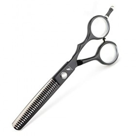 KOAIEZ Ensemble De Ciseaux De Coiffure en Acier Inoxydable Noir De 5,5 Pouces, Salon Salon Multifonctionnel Barber Sishet Cu