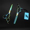 Professionnel Coupe de Cheveux Ciseaux Vert Set 6.0" Ciseaux de Coiffure Ciseaux Dilution Haut de Gamme en Acier Inoxydable S