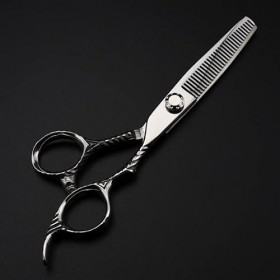 Ciseaux de coupe de cheveux, 6 pouces professionnels 440c ciseaux de cheveux en acier coupe outils de ciseaux de coiffeur cou