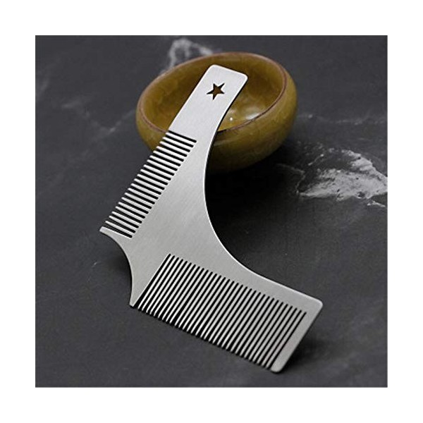 Brosse à cheveux en poils, peigne de mise en forme de barbe en acier inoxydable portable, outil de mise en forme de barbe, mo