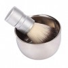 XJWWW-URG Jeu de bols de savon de brosse à raser, brosse à barbe en alliage, bol en acier inoxydable, ensemble doutils de be