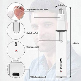 Nose Hair Trimmer For Men And Ears Finisher Men - Tondeuse Nez Oreilles Homme Rechargeable Batterie Secteur Femme, Tondeuse D