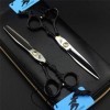 Coiffeur Professionnel Ciseaux 6,0 Pouces Japon Inoxydable De Haute Qualité Set en Acier, Poignée Noire Coiffure Outils pour 