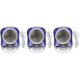 FRCOLOR 3 Pièces Rasoir Électrique Voyage Rasoirs Pour Hommes Électrique Tissu Rasoir Rasuradoras Para Hombres Rasoir Homme C
