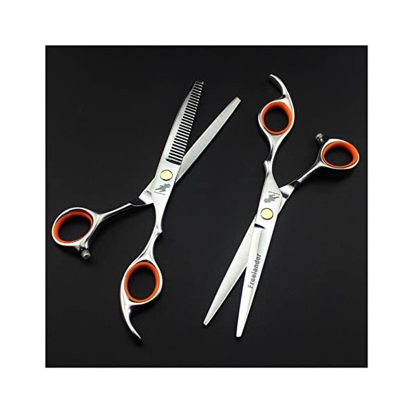 DOENBOLO Ciseaux à Cheveux Ciseaux de Coiffure en Argent de 6,0 Pouces Ciseaux de Coiffure Pointu tijeras de peluqueria Profe