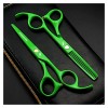 Xiaozhoukeji Ciseaux de Cheveux Professionnels Couper de Coiffure Vert 5,5 Pouces Coiffeurs Scisor Scisors Scisers Ciseaux Ci