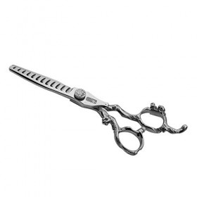 Xiaozhoukeji Cisailles à effiler Professionnelles - 6,5 po - en Acier Inoxydable avec vis de réglage précis, idéales pour Les