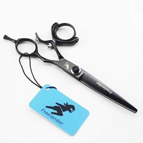 LBYB Ciseaux Plat Ciseaux De Coupe De Cheveux 6,0 Pouces Japon 9CR Inoxydable Set en Acier, Haute Qualité Noir Ciseaux Coiffe