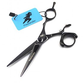 LBYB Ciseaux Plat Ciseaux De Coupe De Cheveux 6,0 Pouces Japon 9CR Inoxydable Set en Acier, Haute Qualité Noir Ciseaux Coiffe