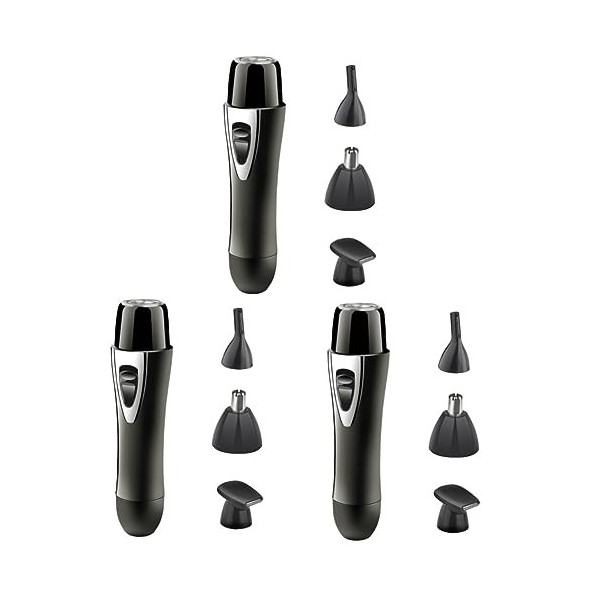 FRCOLOR 3 Pièces Portapotty Morphie Portable Visage Dispositif DÉpilation Rechargeable Nez Tondeuse Électrique Facial Hair R