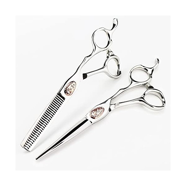 ciseaux de coiffeur Ciseaux De Coupe De Cheveux, 6 Pouces Professionnel Japon 440c Ciseaux En Acier Argent Gem Ciseaux De Che