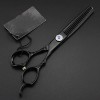 Ciseaux De Coupe De Cheveux, 6 Pouces Professionnel Japon 440c Acier Noir Ciseaux Gem Vis Ciseaux De Cheveux Coupe Barber Cis