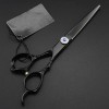 Ciseaux De Coupe De Cheveux, 6 Pouces Professionnel Japon 440c Acier Noir Ciseaux Gem Vis Ciseaux De Cheveux Coupe Barber Cis