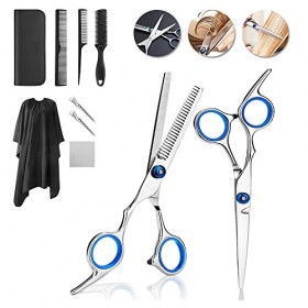 ciseaux à cheveux 9 PCS Coiffure Kits de coiffure Capire Capsors Coute Coute Cisque Coupe de cheveux Clips de peigne Barber A