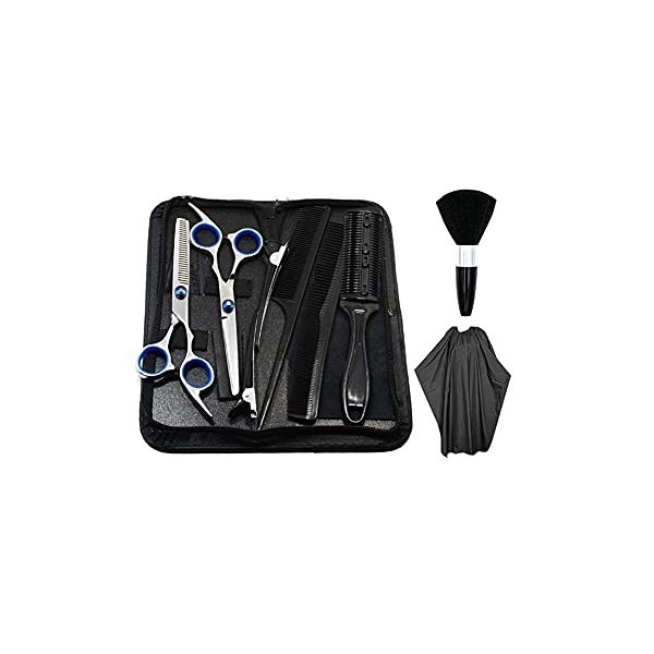 Ciseaux Coiffure Ciseaux à couper les cheveux et cisailles damincissement Set Ciseaux de coupe de cheveux professionnels Kit